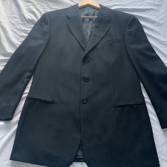 42L Saks Fifth Avenue MANI Black Wool Suit Set - Picture 1 of 9
